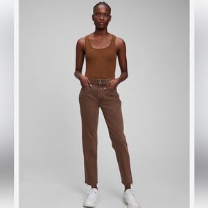 Gap Cheeky Straight High Rise Brown Jeans